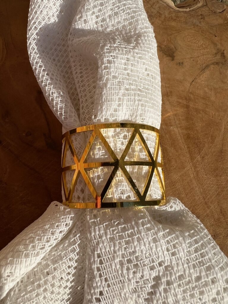 Serviettenring gold mit Muster